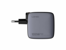 LDNIO Q408 100W USB-A + 3x USB-C mains charger (black)