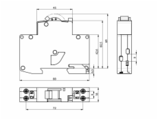 Sroves nuotekio rele KZS-1M (C 16A; 6kA; 30mA A; 1P+N)