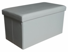 Pouf Domoletti XYF634B, biely, 76,5 cm x 40,5 cm x 40,5 cm