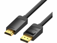 DisplayPort 1.2 to HDMI 1.4 Cable Vention HAGBH 2m, 4K 30Hz (Black)