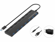 Conceptronic USB HUB CONCEPTRONIC USB Hub 7-Port 3.0 -&gt; 7x3.0 5Gbps m.Netz. Svätý