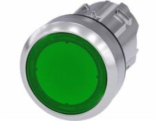 Siemens Button drive 22mm zelený s podsvícením, samovratný, kovový IP69k Sirius ACT (3SU1051-0AB40-0AA0)