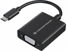 Concepttronic USB-C – VGA USB adaptér černý (ABBY05B)