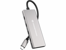 AV adaptér Conceptronic CONCEPTRONIC Dock USB-C->4xUSB-C,3xUSB-A,100WPD o tloušťce 0,25m