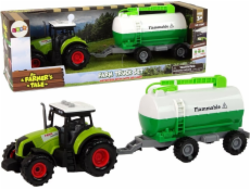 Traktor LeanToys pro děti s přívěsem a cisternou Car Farm