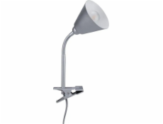 Lampy stolní lampy Paulmann s Vitis E14 Clip Grey Flexibilní spínač ramene na kabelovém kabelu 1,50 m