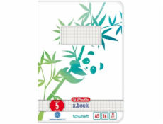 Heft A5 16 Blatt Lineatur 05 GREENline Panda