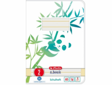 Heft A5 16 Blatt Lineatur 02 GREENline Panda