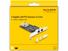 DeLOCK PCI Express x2 karta na 2 x RJ45, LAN adaptér