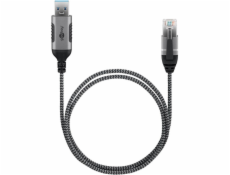 goobay Ethernetový adaptérový kabel USB-A 3.2 Gen1 > RJ-45, Slim