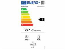 Wolkenstein WKG456ENFDIX kombinace lednice s mrazničkou 273l+142l nerez