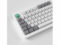 Keychron Cherry-Profile Dye-Sub PBT Full Keycap Set – šedá White Mint, klíčenka