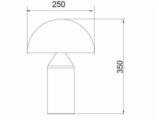 Stolní lampa Domoletti T21067A, E27, stojací, 40W