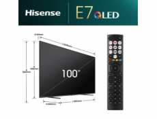 Hisense 100E7NQ televizor 2,54 m (100 ) 4K Ultra HD Smart TV Wi-Fi Černá 400 cd/m2