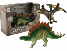 LEANToys figurka Dinosauří sada - Stegosaurus, Pteranodon (6856)