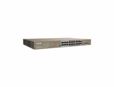 Tenda TEG1126P-24-41410W PoE AT Gigabit switch 24x 1Gb/s PoE 802.3af/at + 2x SFP,PoE 370W, Rackmount