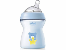 Chicco Chicco_naturalfeeling Plastová láhev 250 ml se silikonovým strukem středním tokem 2M+ modrá