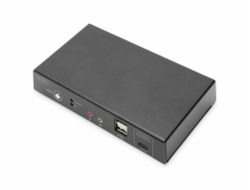 DIGITUS KVM-Switch 2-Port 4K30Hz,USB-C/USB/HDMI in/out