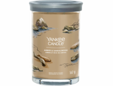 Svíčka ve skleněném válci Yankee Candle, Ambra a santalové dřevo, 567 g