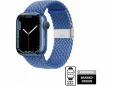 Splétaný řemínek Crong Crong Wave Band pro Apple Watch 38/40/41 mm modrý