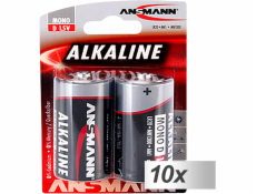 10x2 Ansmann alkalicke Mono D LR 20 red-Line