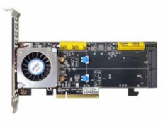 ARECA 2x M.2 NVMe/SATA RAID0/1/JBOD card , PCIe4.0 x8 Card, LP