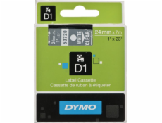 Dymo páska Dymo D1 24 mm x 7m Transparent (bílý text)