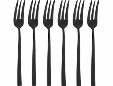 Sambonet Rock PVD 6 Cake Forks DolceNero Lucido