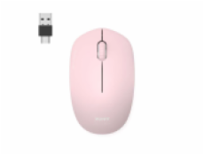 PORT CONNECT Wireless COLLECTION, bezdrátová myš, USB-A a USB-C dongle, 2.4Ghz, 1600DPI, růžová