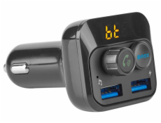 NEDIS FM Transmitter do auta/ Hands free volání/ 1.0  / LED obrazovka/ Bluetooth 5.0/ 12 - 24 V DC/ 2.4 A/ 2x USB/ černý