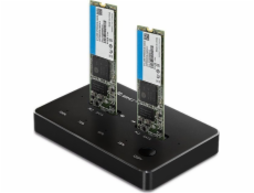 Dokovací stanice Qoltec 2x SSD M.2 SATA disková dokovací stanice | NGFF | USB typ C