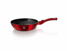 BERLINGERHAUS Pánev WOK s mramorovým povrchem 30 cm Burgundy Metallic Line BH-6166