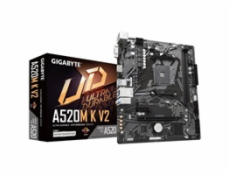 GIGABYTE MB Sc AM4 A520M K V2, AMD A520M, 2xDDR4, 1xHDMI, 1xVGA