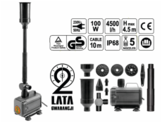 Flo Fountain Pump 100W, 4500L/H H = 4,5 m, 5-ends, 1Cal 79933