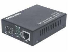 Intellinet Gigabit Ethernet to SFP Media Converter  10/100/1000Base-Tx to SFP slot  empty (Euro 2-pin plug)