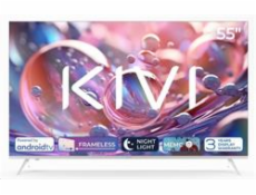 KIVI - 55 , UHD, Android TV 11, Bílá, 3840x2160, 60 Hz, rep. 2x12W, 76 kWh/1000h , BT5.1, HDMI 4x, USB 2x