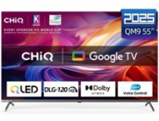 CHiQ U55QM9V TV 55 , UHD, QLED, Google TV 5.0, DLG 120 Hz, MEMC, Dolby Atmos