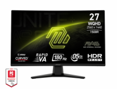 MSI Gaming monitor MAG 274CXF 27  Rapid VA zakřivený/FHD/280Hz/0,5ms/2xHDMI/DP/černá