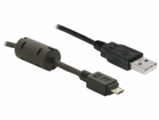 DeLock kábel USB 2.0 A samec&gt; micro-USB B samec, ferit, 2 m