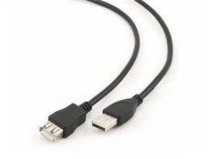 GEMBIRD Kabel USB 2.0 A-A prodlužovací 1,8m Professional (černý, zlacené kontakty) GEMBIRD Kabel USB 2.0 A-A prodlužovací 1,8m Professional (černý, zlacené kontakty)