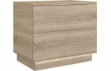 Topeshop S2 SONOMA nightstand/bedside table 2 drawer(s) Oak