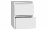 Topeshop M2 BIEL nightstand/bedside table 2 drawer(s) White